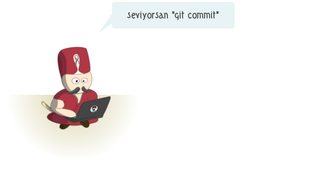 seviyorsan 'git commit'